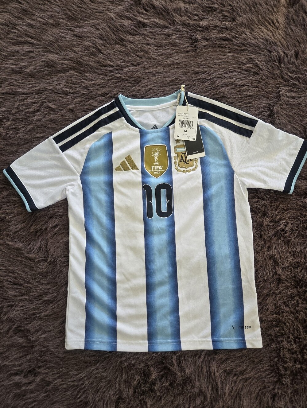 Argentina Blue & White Soccer Jersey - Kids Size M 11-12Y